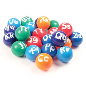 26 vinyl alphabet balls