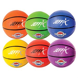 6 rubber basketballs
