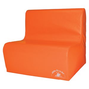 Sofa en mousse 2 places pour enfants, orange