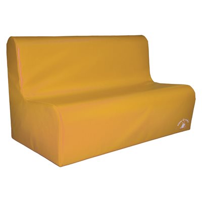Sofa en mousse 3 places pour enfants, jaune