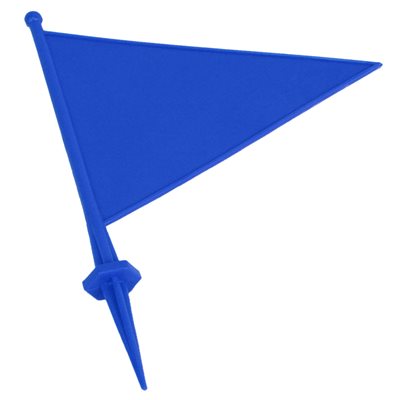 Fanion marqueur avec piquet, bleu