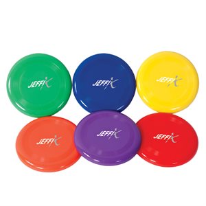 6 frisbees en plastiques
