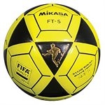 Ballon officiel de footvolley, #5, noir / jaune