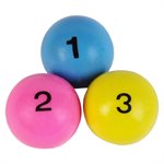 3 balles à jongler numérotées