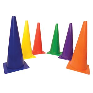 6 rigid plastic cones