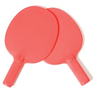 Plastic table tennis paddles
