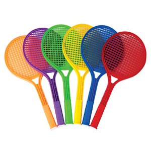 6 raquettes de tennis en plastique