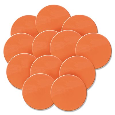 12 marqueurs en caoutchouc, orange