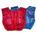 Camisole réversible,adulte, bleu-rouge