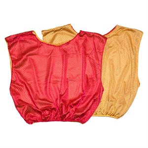 Camisole réversible,adulte, jaune-rouge