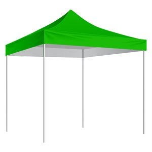 Folding Shelter with slip-over bag 10'x10', green