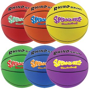 6 ballons de basketball Rhino Skin Super Squeeze en mousse