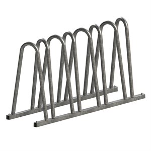 Bicycle rack, 7 spots, galvanized steel