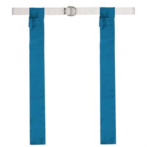 12 ceintures-fanions en nylon bleu
