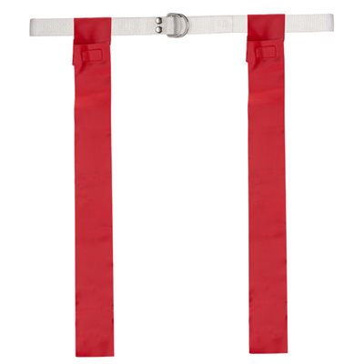 12 ceintures-fanions en nylon rouge