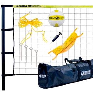 Portable outdoor volleyball net system