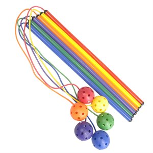 6 jumping rope with handle and plastic ball