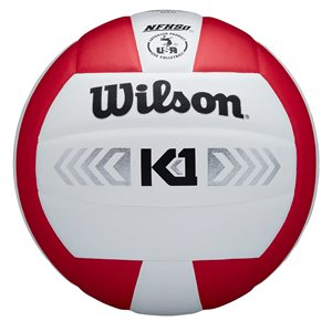 Ballon de volleyball Wilson K1, blanc / rouge